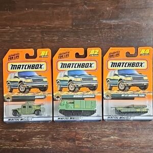 3 NWT 1999 Matchbox "Military Patrol" Vehicles